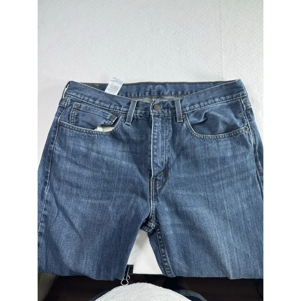 Levis 527 Slim Bootcut Jeans Mens 34x32 Medium Wash Blue Denim Pants
